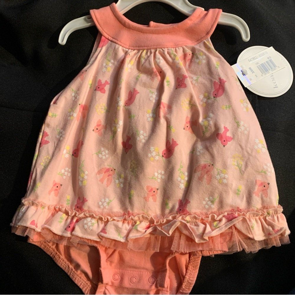Koala Kids Peach Floral Diaper Cover